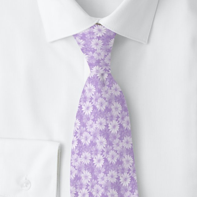 Lavender Daisies Tie (Creator Uploaded)