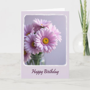 Lavender Daisy Birthday Card