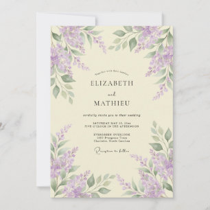 Lavender Delicate Blossom Wedding Invitation