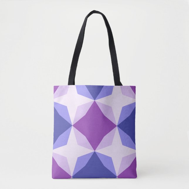 Lavender Diamond Motif Tote Bag (Front)