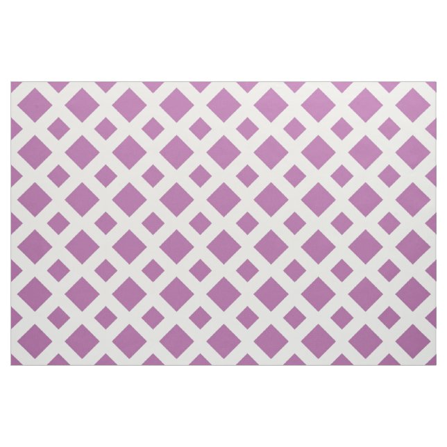 Lavender Diamonds on White Geometric Fabric (Fat Quarter)