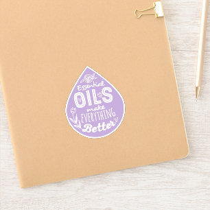 Lavender Die Cut Essential Oil Drop