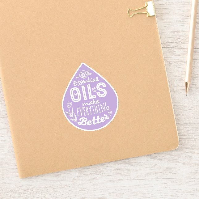 Lavender Die Cut Essential Oil Drop (Notebook)