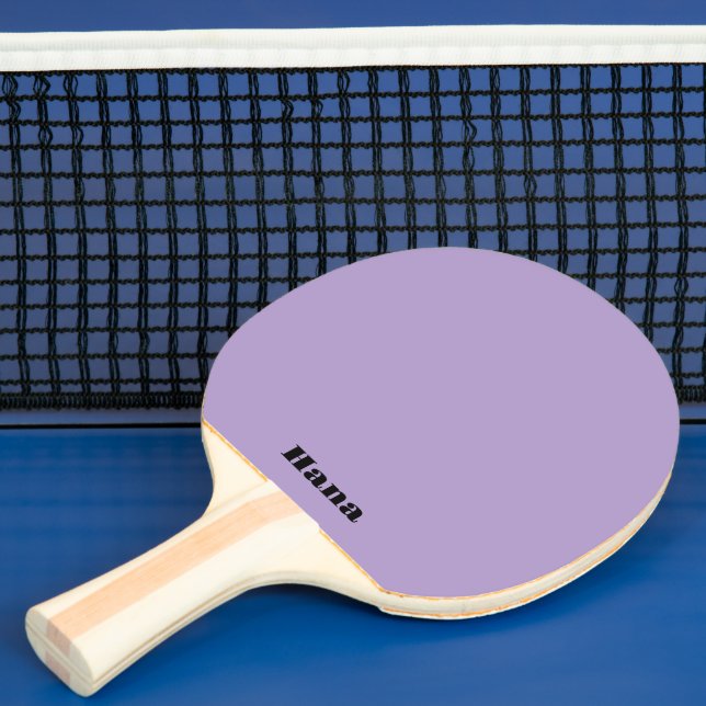 Lavender Different Text on Both Sides Ping Pong Paddle (Insitu)