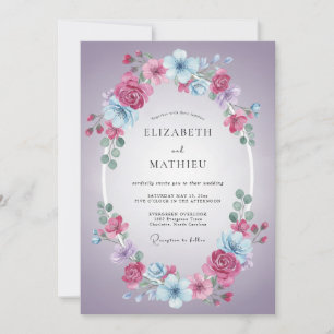 Lavender Divine Spring Wedding Invitation