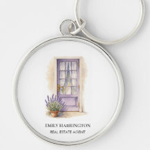 Lavender Door Watercolor Logo Real Estate Agent