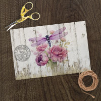 Lavender Dragonfly Pink Peonies