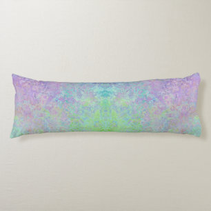 Lavender Dream Neon Pastel Alcohol Ink Abstract Body Cushion