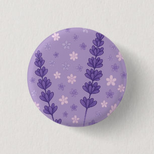 Lavender Dreams – Elegant Purple & Pink Floral Pat 3 Cm Round Badge