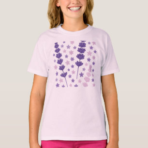 Lavender Dreams – Elegant Purple & Pink Floral Pat T-Shirt