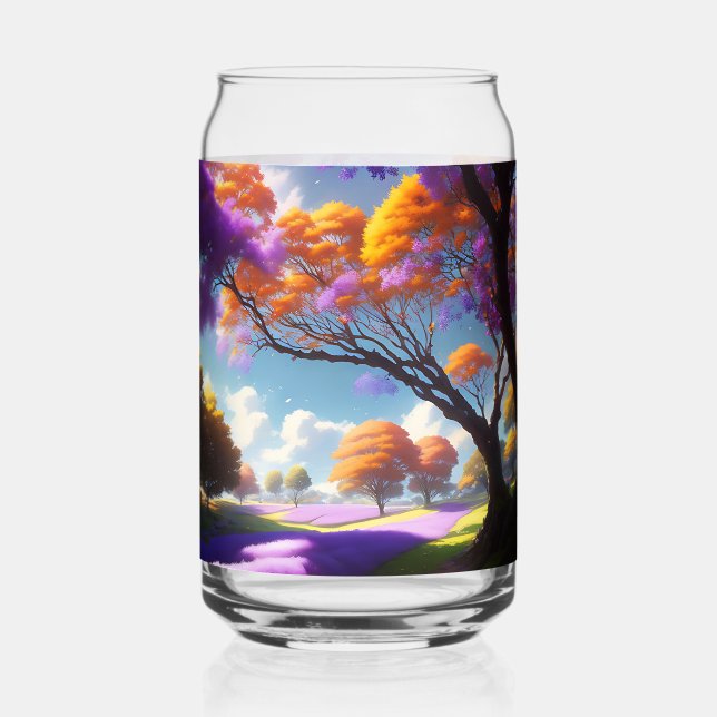 Lavender Dreams Under Jacaranda Skies, Can Glass (Front)