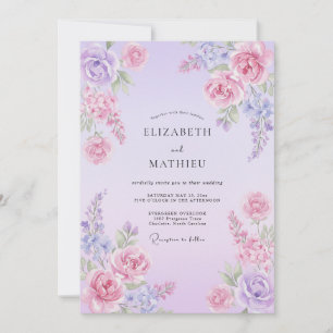 Lavender Dreamy Blossom Wedding Invitation