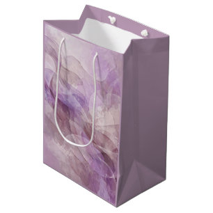 Lavender Dreamy Swirl Lilac Mauve Lavender Medium Gift Bag