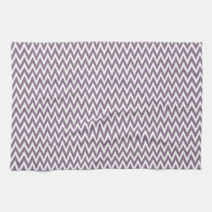 Lavender Elegant Chevron Design Tea Towel