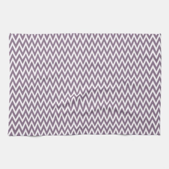 Lavender Elegant Chevron Design Tea Towel (Horizontal)