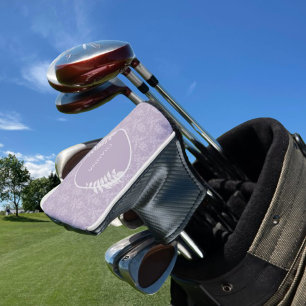 Lavender Elegant Damask Golf Head Cover