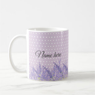 lavender, elegant, modern, trendy, floral , purple coffee mug