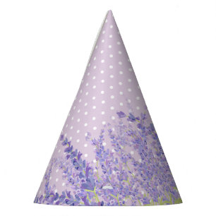lavender, elegant, modern, trendy, floral , purple party hat