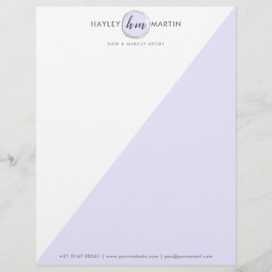 Lavender Elegant Professional Business Custom Letterhead
