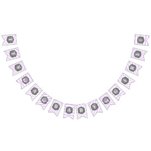 Lavender Elephant Girl Baby Shower Bunting