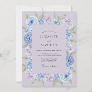 Lavender Enchanted Botanical Wedding Invitation