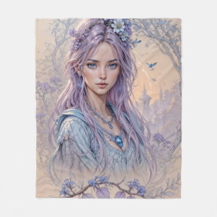 Lavender Enchantment Fleece Blanket