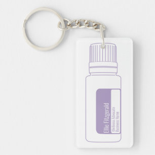 Lavender Essential Oil Bottle Keychain