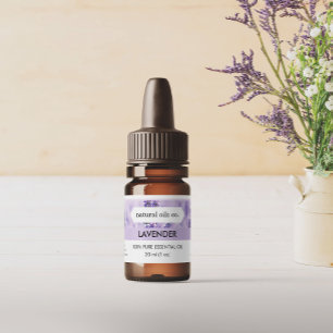 Lavender Essential Oils Fragrance Bottle Label