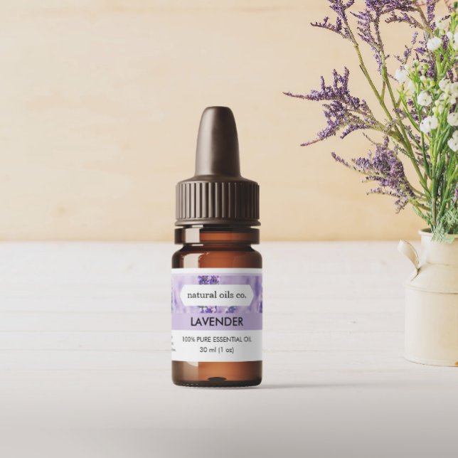Lavender Essential Oils Fragrance Bottle Label (Creator Uploaded)