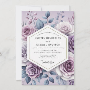 Lavender Ethereal Flora Wedding Invitation