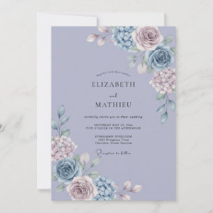 Lavender Ethereal Hydrangea Wedding Invitation