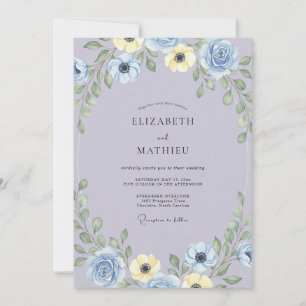 Lavender Ethereal Woodland Wedding Invitation