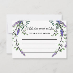 Lavender eucalyptus boho advice and wishes card