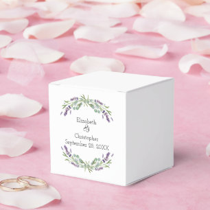 Lavender Eucalyptus Floral Botanical Wedding  Favour Box
