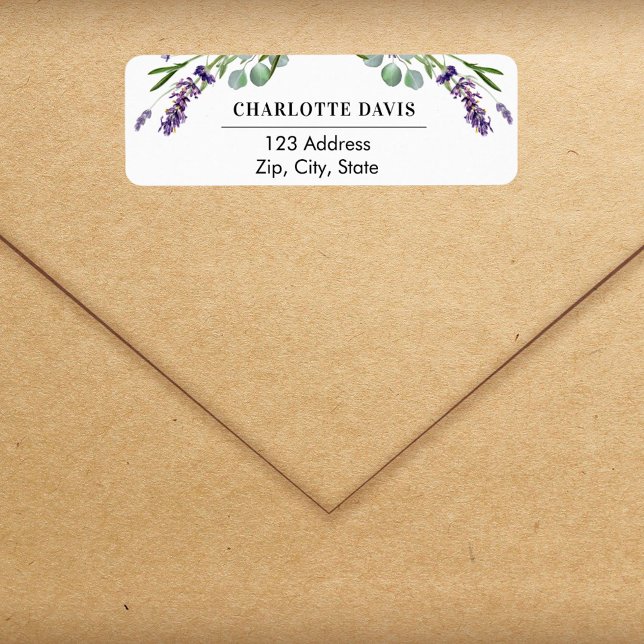 Lavender eucalyptus greenery return address label (Creator Uploaded)