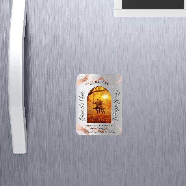 Lavender eucalyptus photo wedding save the date magnet (Creator Uploaded)