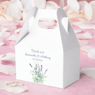 Lavender Eucalyptus Watercolor Herbs Wedding Favour Box