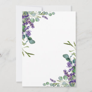 Lavender Eucalyptus Wedding Invitation Template