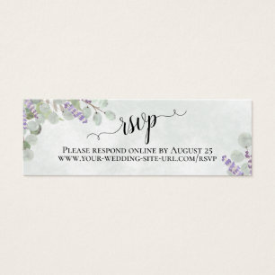 Lavender Eucalyptus Wedding RSVP Online Card