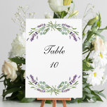 Lavender Eucalyptus Wedding Table Number Cards<br><div class="desc">Beautiful lavender and Eucalyptus Table number cards.</div>