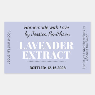 Lavender Extract Modern Label Sticker ZEX_001d