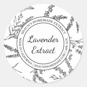 Lavender Extract Sketch Modern label