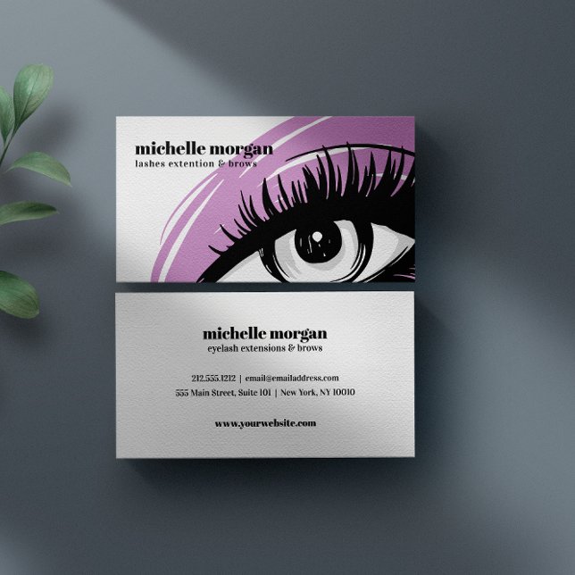 Lavender Eye shadow  Eyelash Brows professional Business Card (Creator Uploaded)