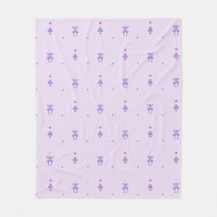 Lavender Fairy Runes Fleece Blanket