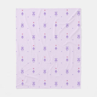Lavender Fairy Runes Fleece Blanket