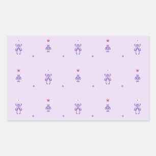 Lavender Fairy Runes Rectangular Sticker