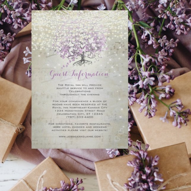 Lavender Fairytale Lights and Stars Wedding Invitation (Creator Uploaded)