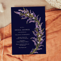 Lavender Fall floral watercolor bridal shower