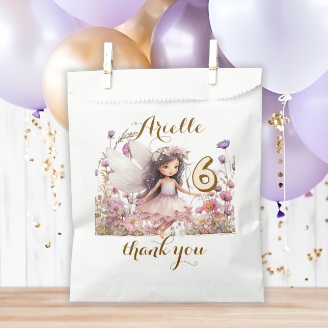 Lavender Fantasy Fairy wildflower pastel birthday Favour Bags (Creator Uploaded)