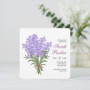 Lavender Farewell Party Square Invitation